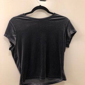 90S WOMENS SILVER VELVET TEE